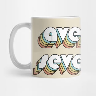 Avenged Sevenfold - Retro Rainbow Typography Faded Style Mug